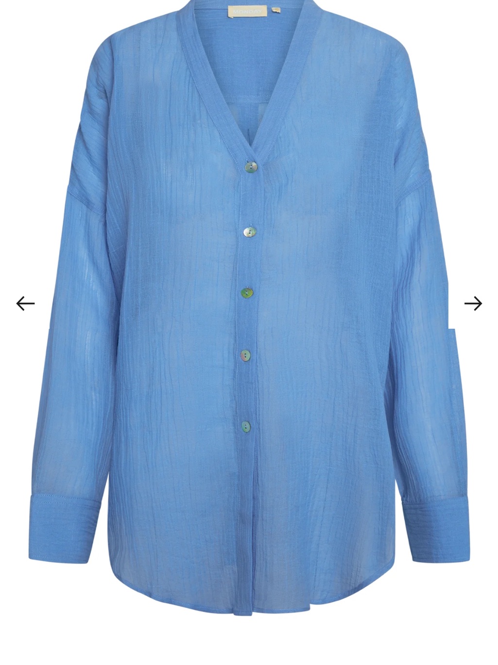Monday Swimwear Barcelona Tunic - Azure Crinkle Linen